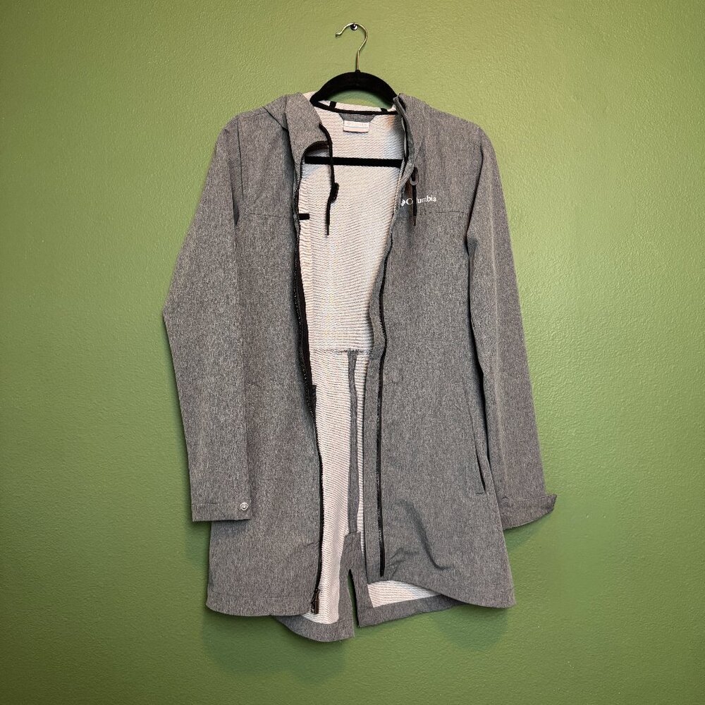 Columbia Heather Gray Rain Shell Jacket Size XS